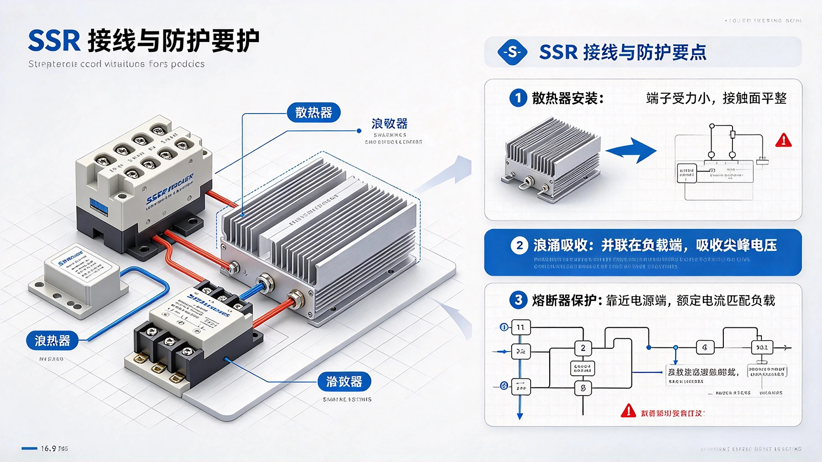 给固态继电器上